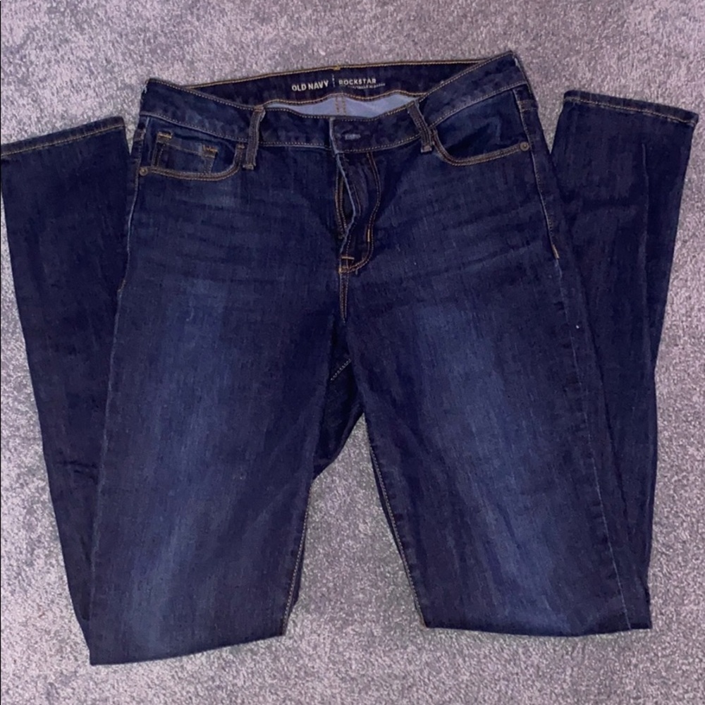 Old Navy Dark Wash Mid-Rise Jeans